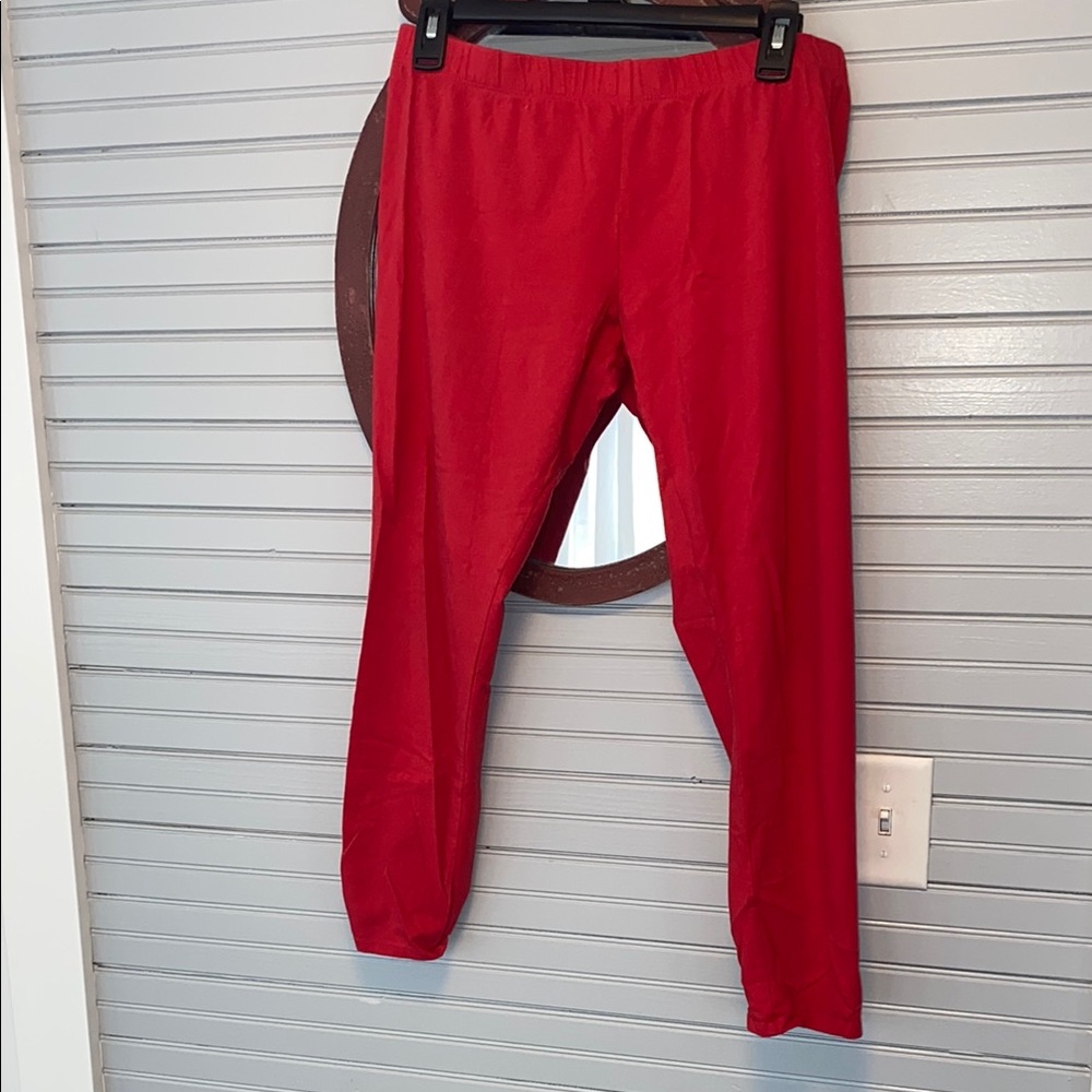Vibrant Red leggings